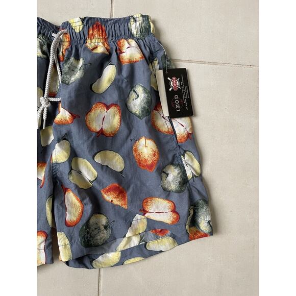 Izod Swim Swimwear Trunk Multicolor Print Swimsuit FLAW - Picture 4 of 11